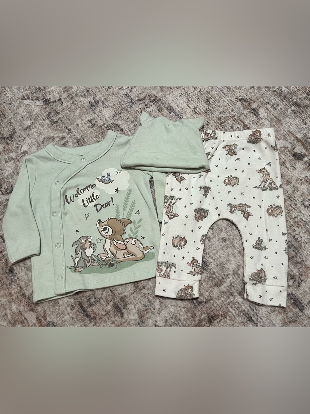 Baby Mint Deer Bambi Set with Hat